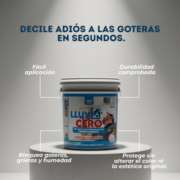 LLUVIA CERO® 1 Litro de Sellador Impermeabilizante Transparente