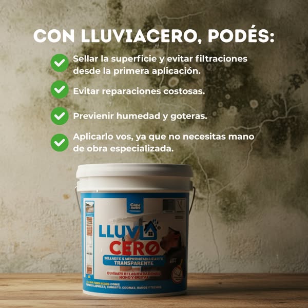 LLUVIA CERO® 1 Litro de Sellador Impermeabilizante Transparente